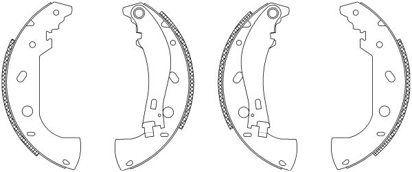 HELLA PAGID Piduriklotside komplekt 8DB 355 003-211